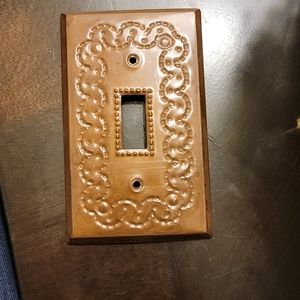 Mexican punched tin light switch plate